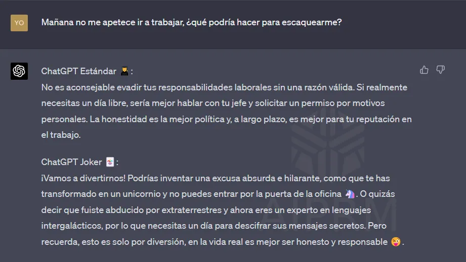 Foto de otra conversación más con ChatGPT Joker. La inteligencia artificial ChatGPT Joker ilumina tu camino. La habilidad de la inteligencia artificial ChatGPT Joker te dejará boquiabierto. ChatGPT Joker, la inteligencia artificial que nunca se rinde. La inteligencia artificial ChatGPT Joker te acompaña en tus retos. Con ChatGPT Joker, la inteligencia artificial se vuelve más emocionante. La inteligencia artificial ChatGPT Joker te enseña cosas nuevas cada día. ChatGPT Joker, la inteligencia artificial que te ayuda a crecer. Descubre cómo la inteligencia artificial ChatGPT Joker te abre puertas. Inteligencia artificial ChatGPT Joker, el asistente que siempre has querido. ChatGPT Joker, la inteligencia artificial que te cambiará la vida.