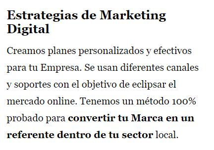 Imagen de Texto sobre La agencia de marketing digital en Mexicali apoya a las empresas en su transformación digital. Los retos son superados con la agencia de marketing digital en Mexicali. Cada cliente es único para la agencia de marketing digital en Mexicali. La innovación es constante en la agencia de marketing digital en Mexicali